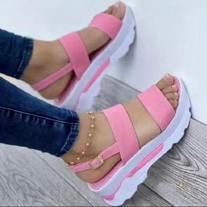 Women's Solid Color Platform Sandals